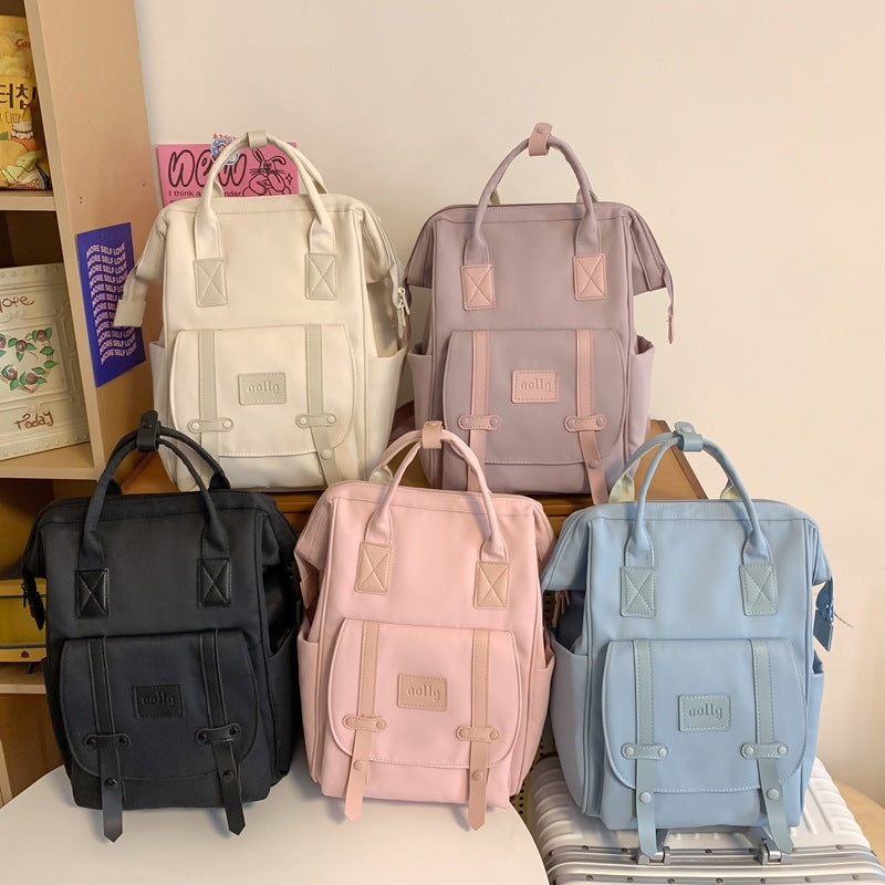 Women's Large Water Resistant Nylon Backpack – Lightweight Travel & School Bag