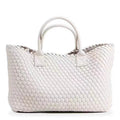Large Capacity Embossed PU Leather Shoulder Tote Handbag