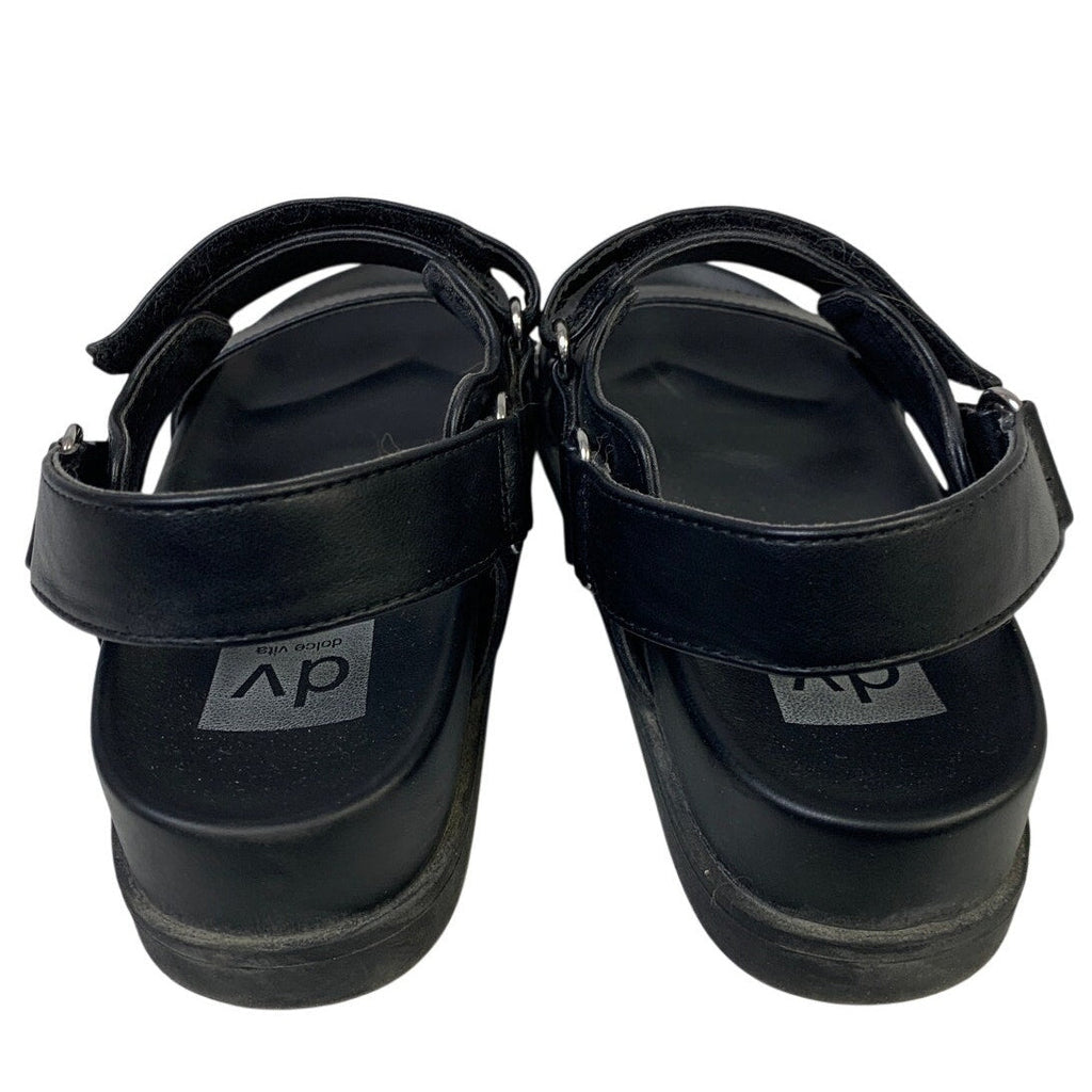 Dolce Vita Womens Size 6 Black Sandal Argyle Rargyleo Open Round Toe Shoes