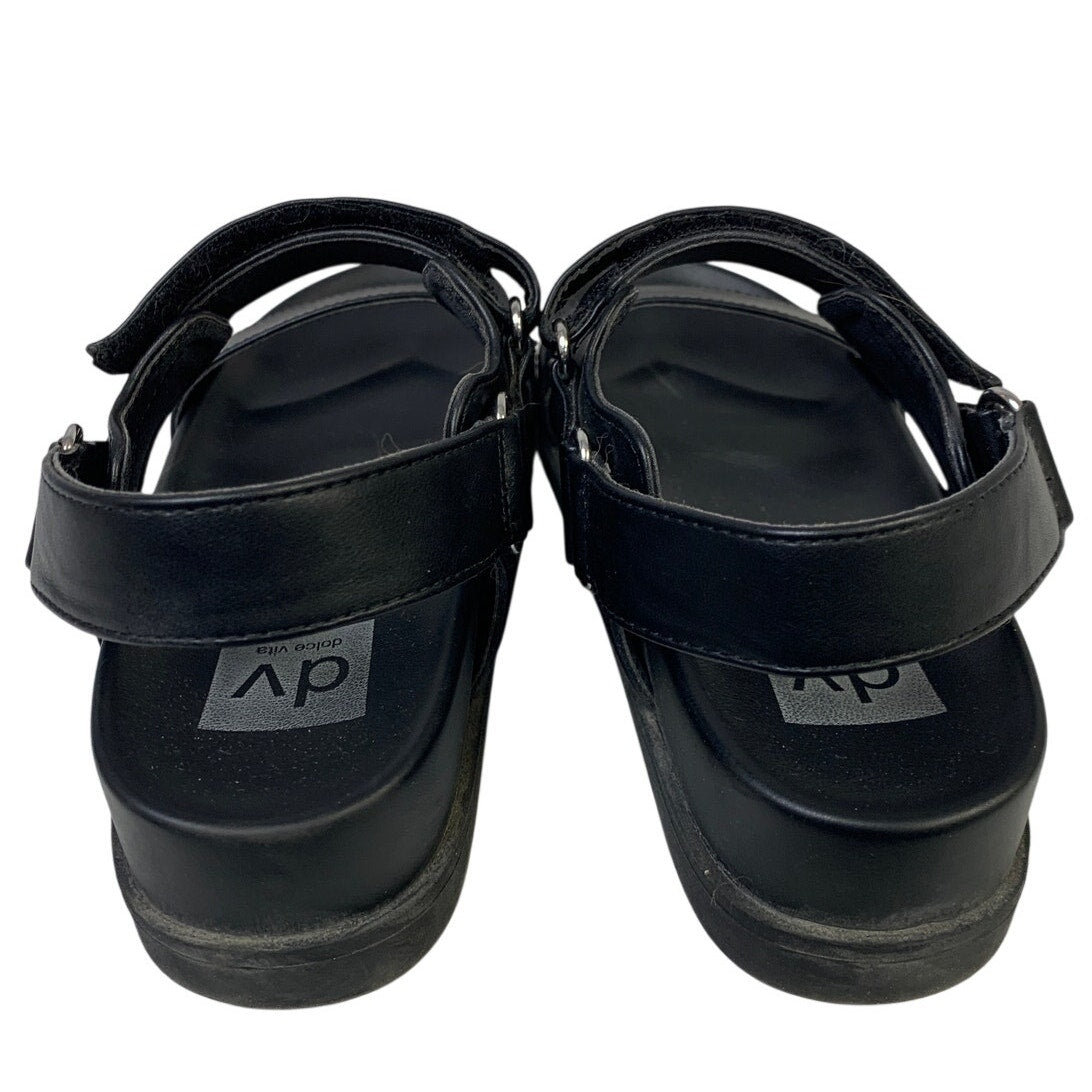 Dolce Vita Womens Size 6 Black Sandal Argyle Rargyleo Open Round Toe Shoes
