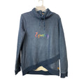 Upcycled Hand Printed Womens Large Equality Rainbow Pride Cross Front Sweatshirt
