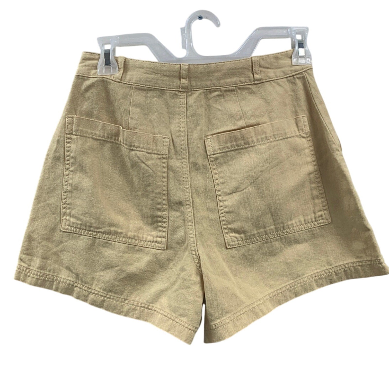New Universal Thread Womens Size 8 100% Cotton Khaki Front Pocket Short Shorts