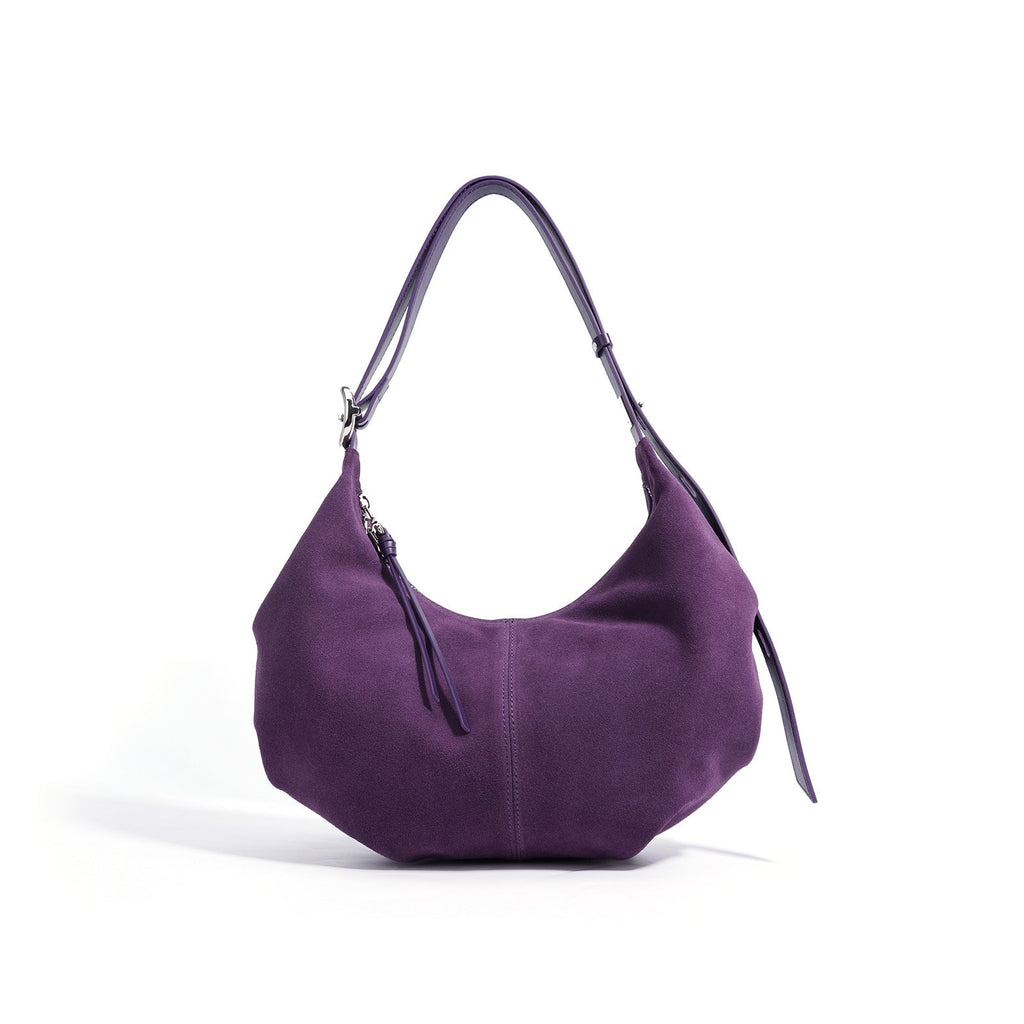Women's High-Capacity Crossbody Bag – Matte Cowhide Leather Shoulder Bag