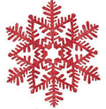 Amscan Snowflake 11Inches Decorations, Glitter Red, 11/Pack