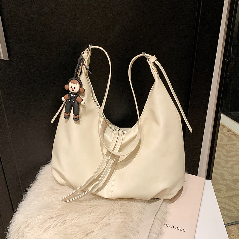 Retro Korean-Style PU Leather Shoulder Bag