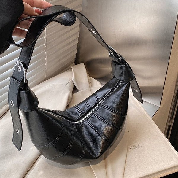 Dumpling Crossbody Bag - Retro PU Leather Shoulder Bag for Women | Sarah Express