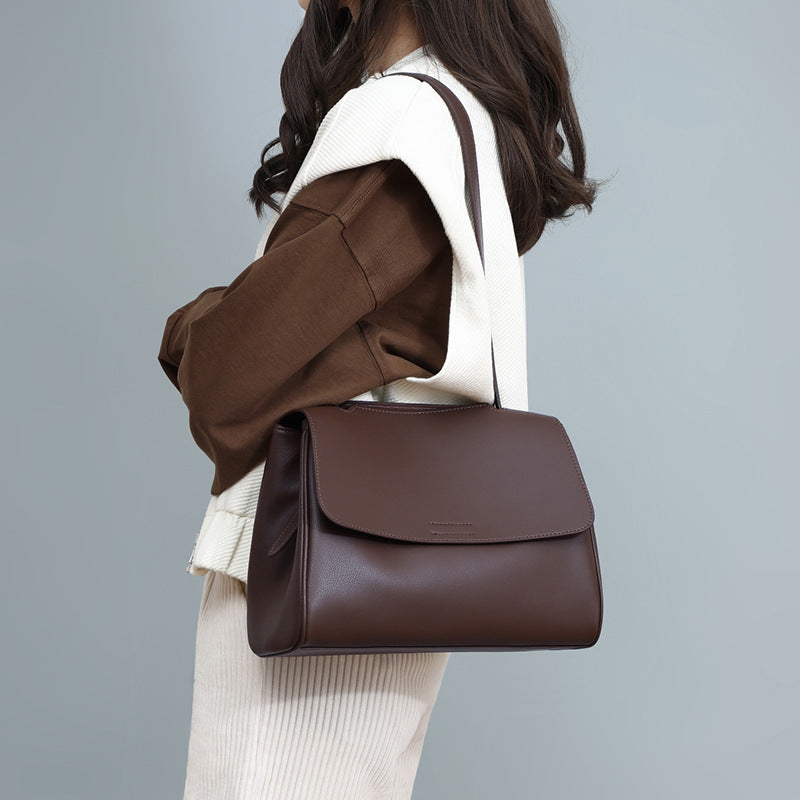 Premium Large Capacity Crossbody Shoulder Bag - Women's Multi-Compartment Leather Handbag
