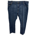 Wrangler Mens 46 X 30 Cotton Blend Relaxed Fit Med Wash Denim Blue Jeans