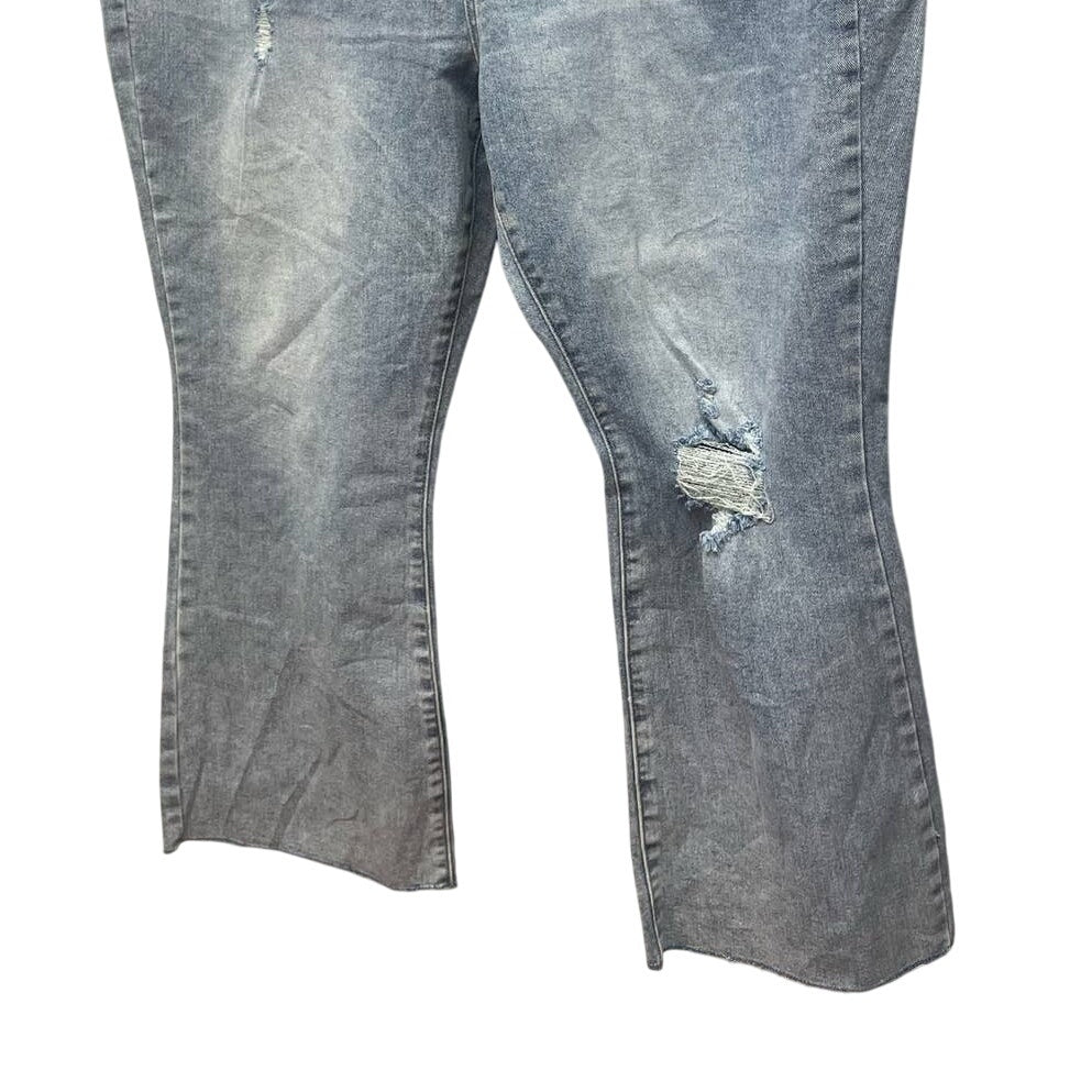 New Terra & Sky Plus Size 20W Stone Washed High Rise Stretch Denim Blue Jeans