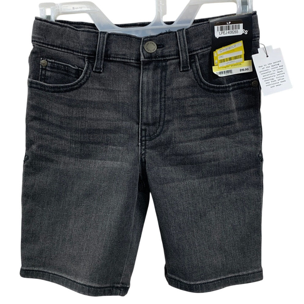 NWT New Art Class Kids Small (6/7) Adjustable Waist Denim Black Jean Shorts