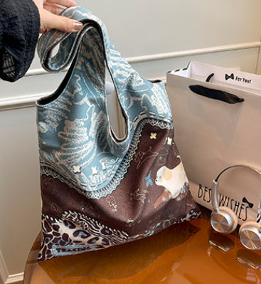 Leopard Print Canvas Commuter Bag