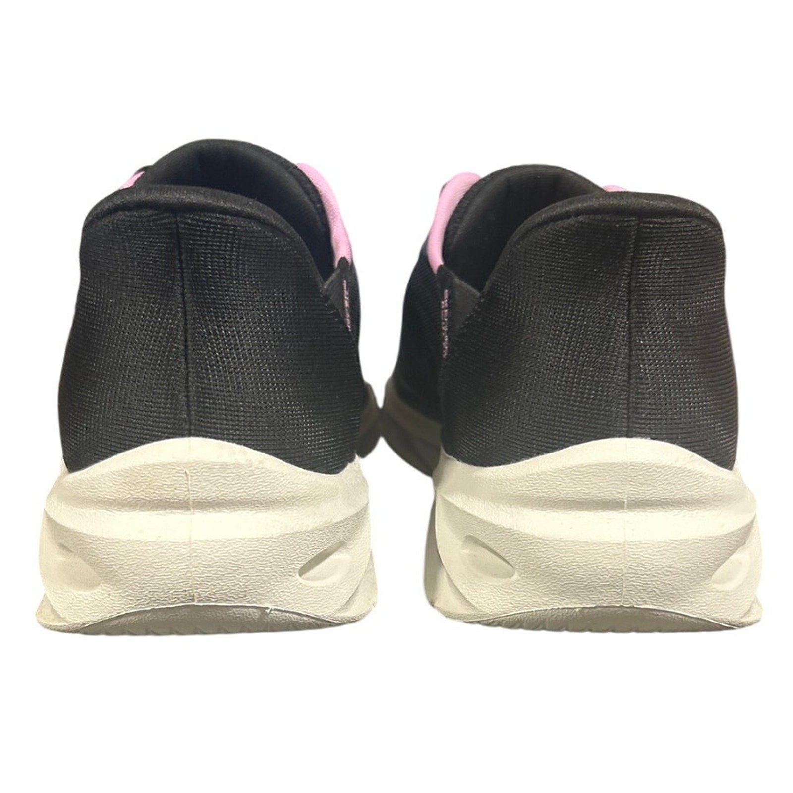 Skechers Womens Size 7 Black Pink Mesh Hands Free Swift Fit Athletic Shoes