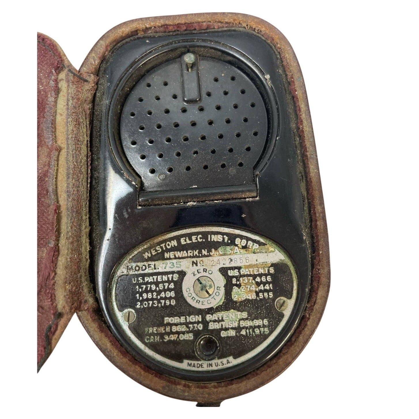 Vintage Weston Master II Universal Light Exposure Meter Model 735 Leather Case