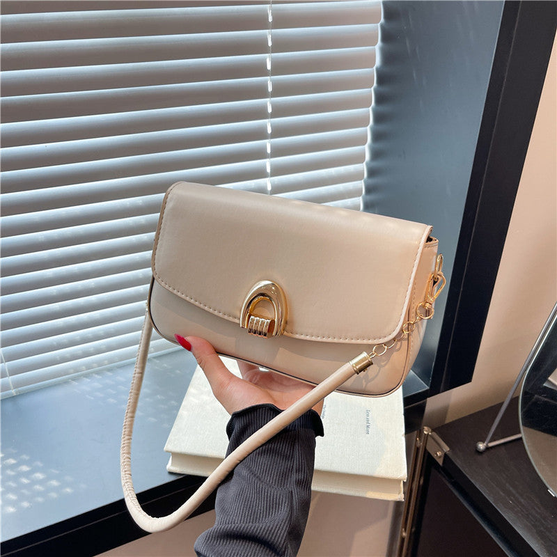Women's Retro Minimalist Crossbody Bag - PU Leather Small Square Shoulder Bag