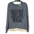 Upcycled Hand Printed Womens Medium Love Naps Netflix Walks to Fridge Sweatshirt