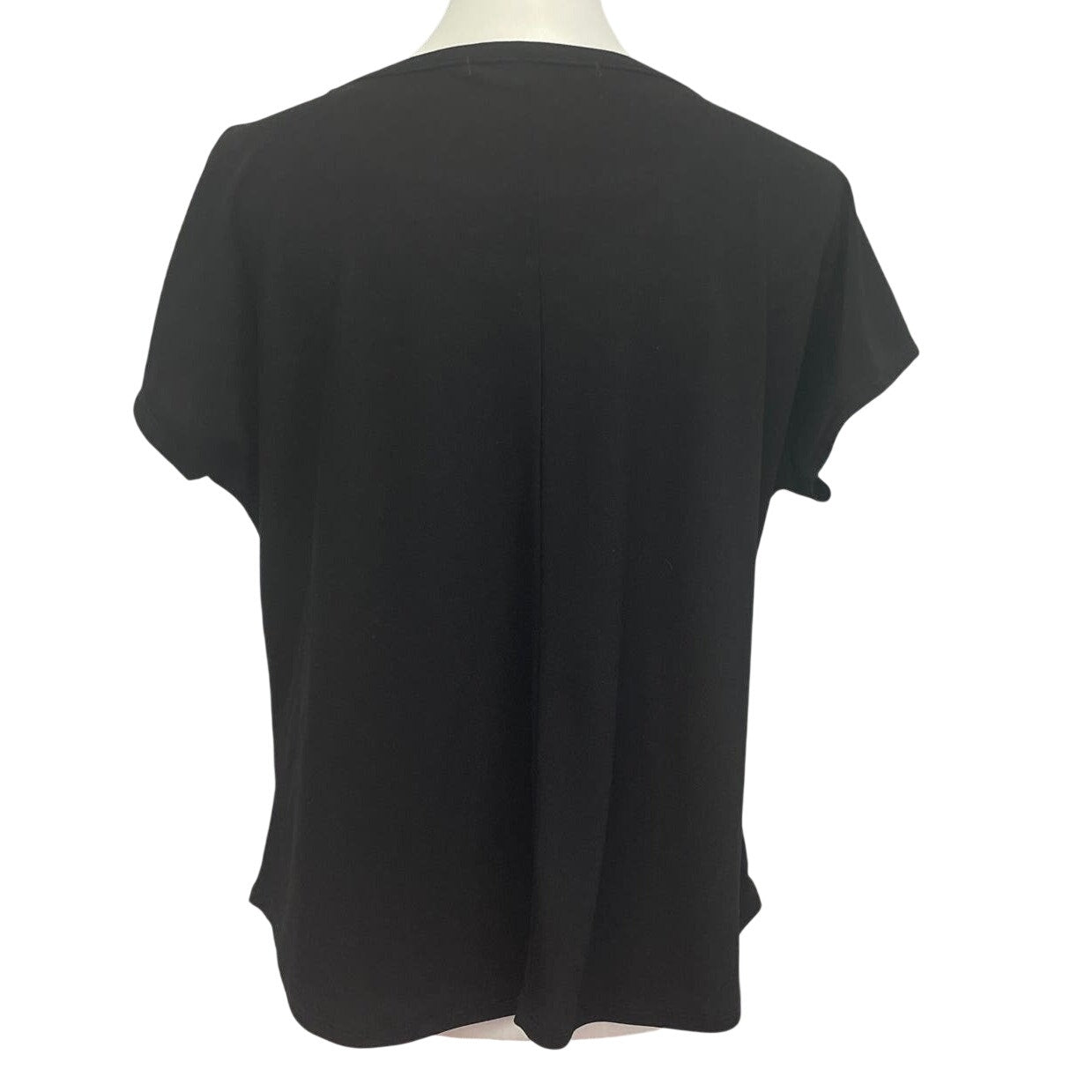 Cute Rhinestone Detail Womens Medium Stretchy Short Sleeve Basic Blouse Top