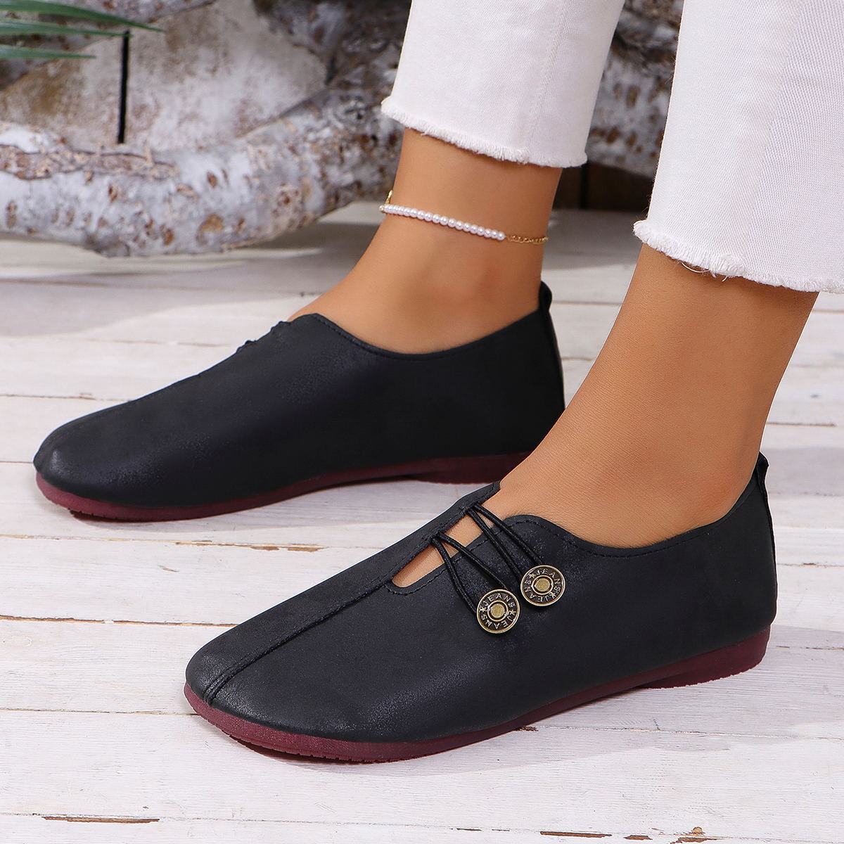 Women's Square Toe Slip-On Sandals | Soft Flat Cushioned Summer Shoes
