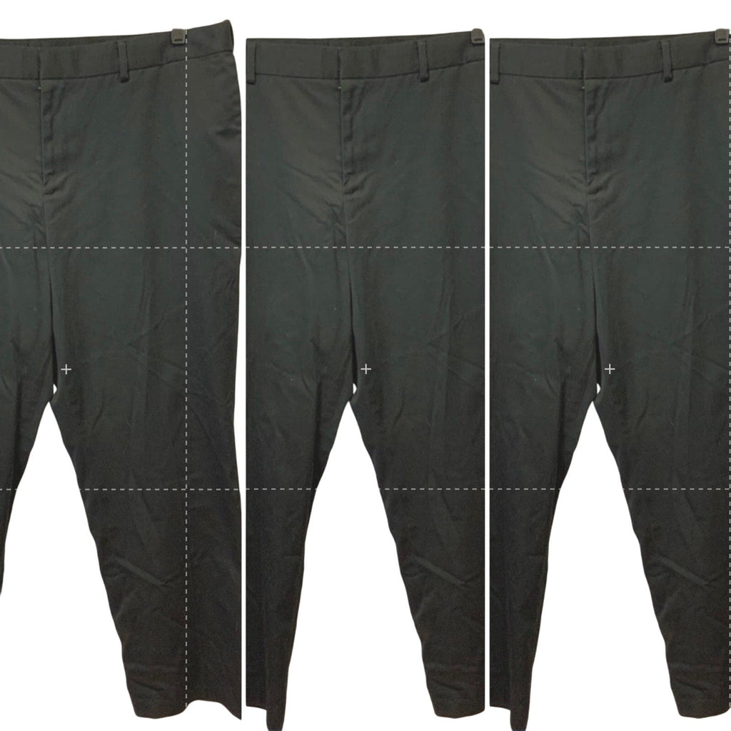 Lot of 3 Perry Ellis Portfolio 40 X 30 Basic Black Flat Front Dress Pants