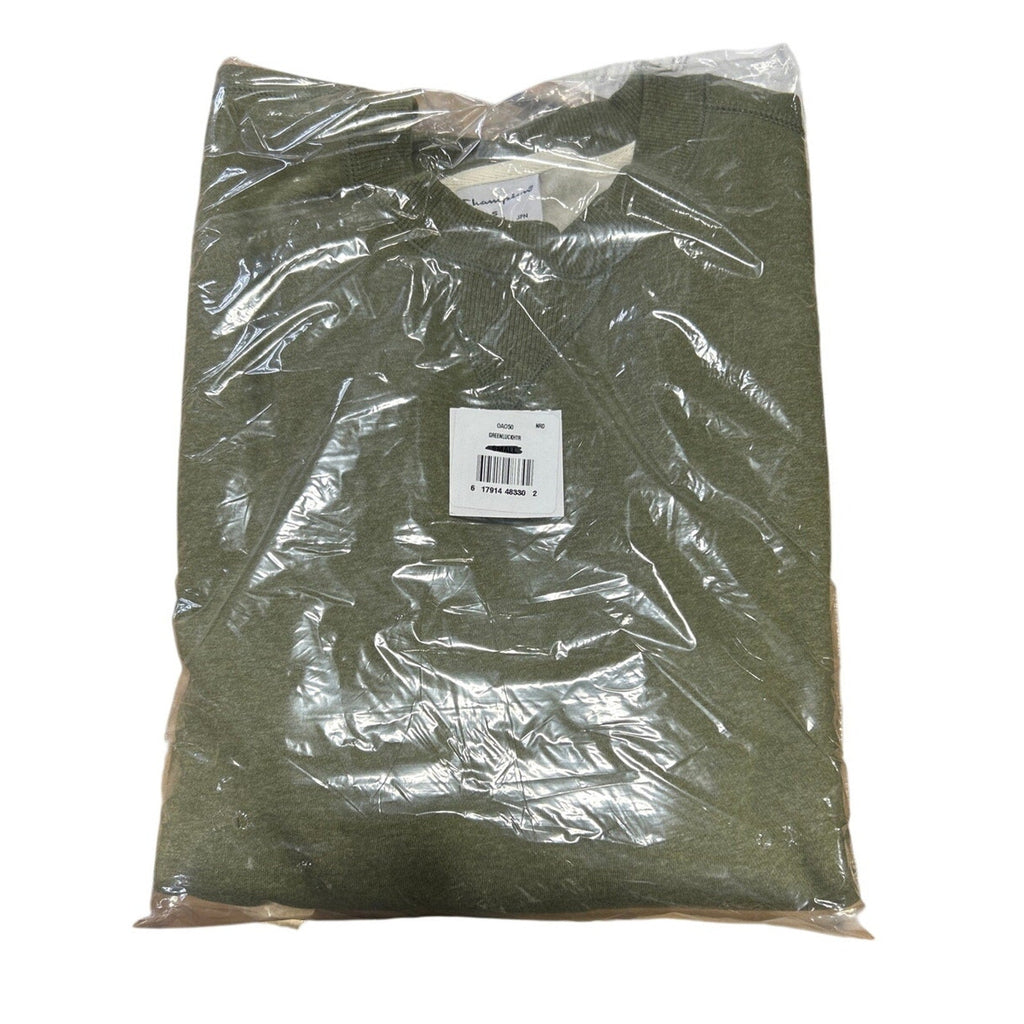 New Champion Unisex Large Green Pullover Sweatshirt w Bonus Plaid Flannel Hoodie