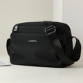 Women's Casual Multi-Compartment Crossbody Bag – Fabric Shoulder Bag with Patchwork Detail