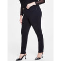 New INC Womens Plus Size 24W Skinny Leg Front Zip Mid Rise Black Ponte Pants