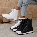 Women's Side-Zip Flat Ankle Boots - Casual Round Toe Winter Boots