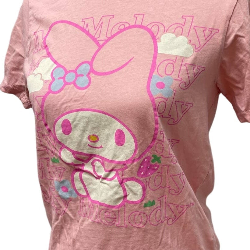 2022 My Melody by Sanrio Womens Small Bunny Rabbit 100% Cotton Crew Neck Tee