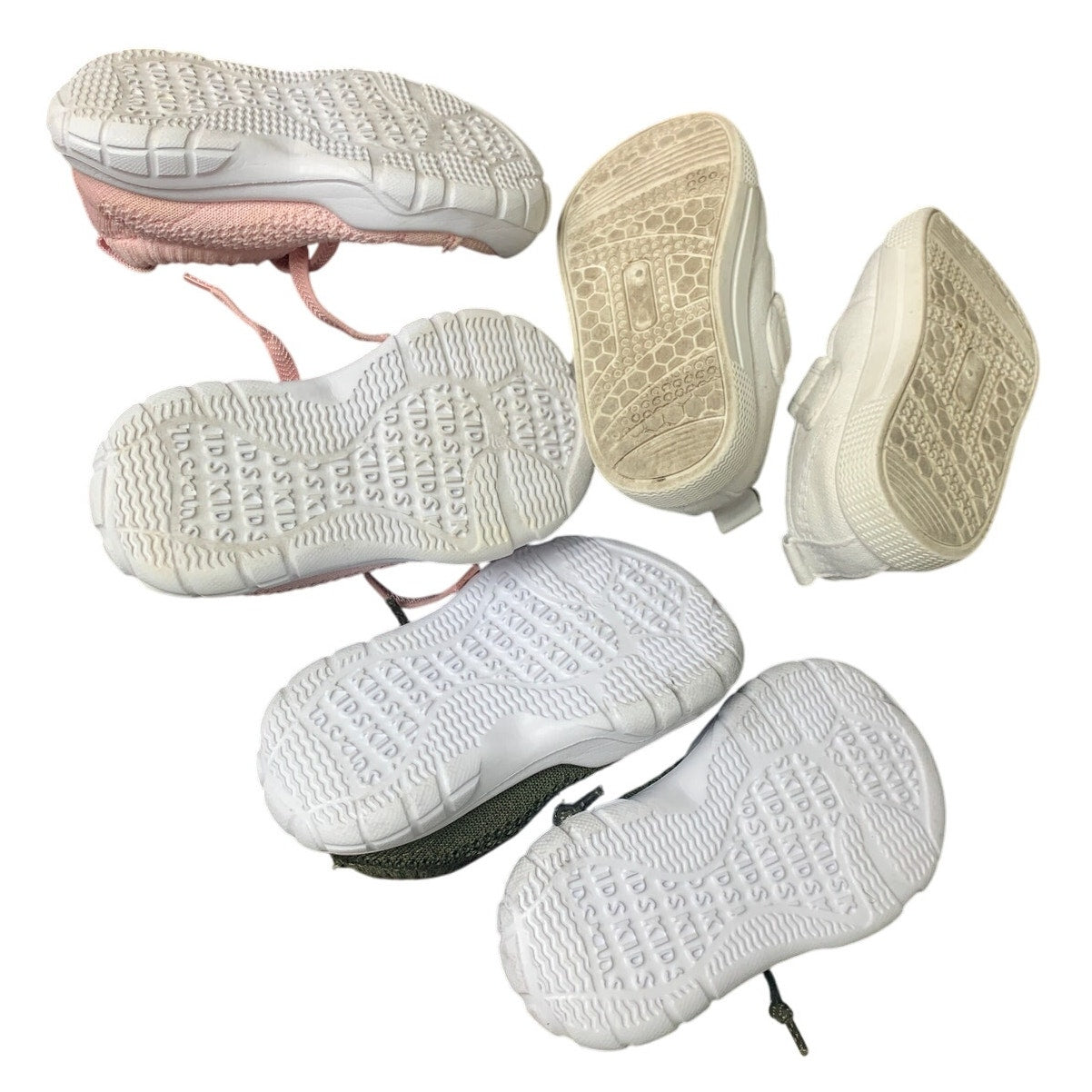 Lot of 3 Toddler Girl Size 3-4 Breathable Sneakers Tennis Shoes Slip on Shoes