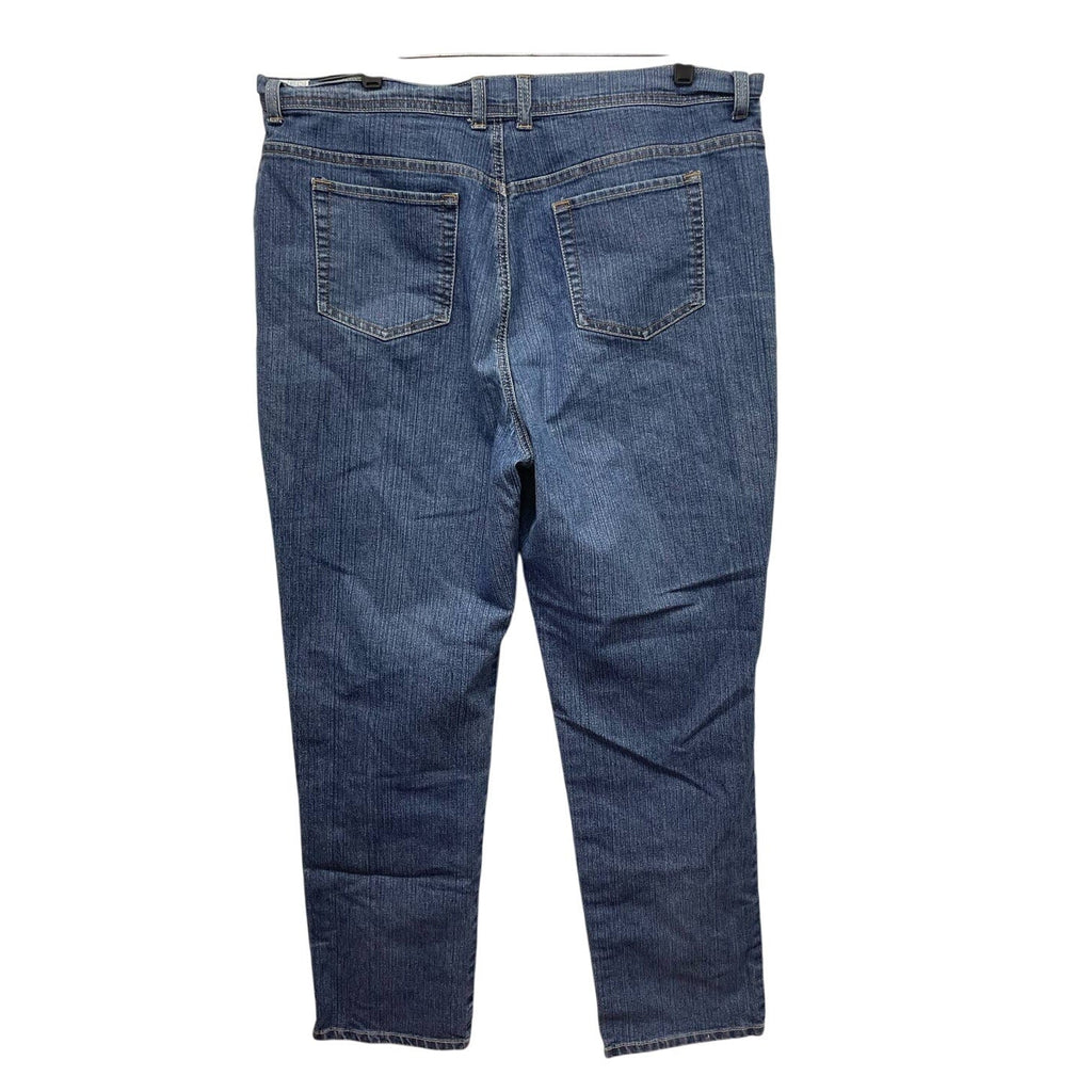 Gloria Vanderbilt 18 Long Stretch Cotton Tapered Leg Denim Blue Jeans 32 Inseam