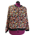 Shein Womens Plus Size 3X Long Sleeve Floral Full Zip Up Lightweight Jacket