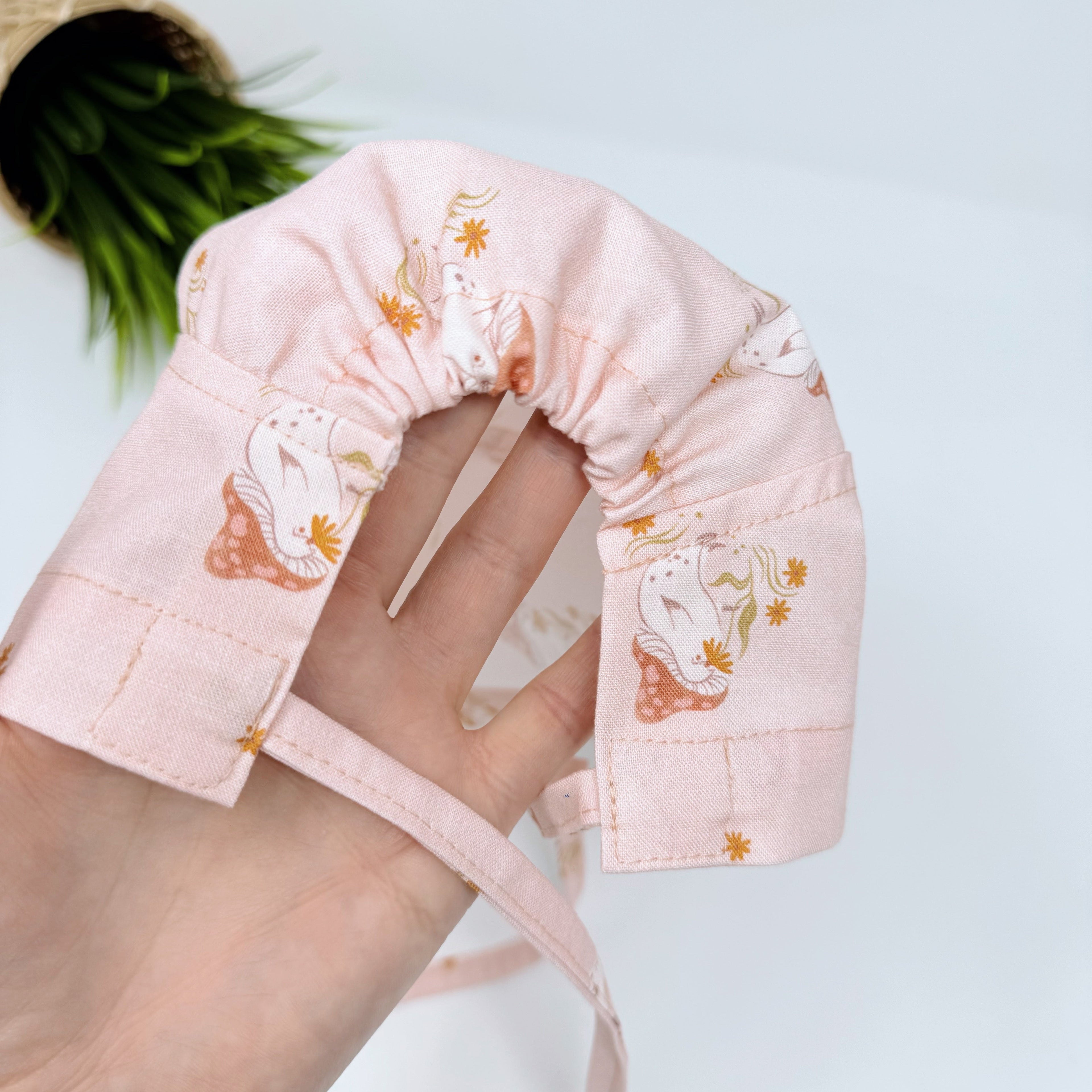 Pearl Mushroom Skull tie-back style surgical scrub cap for men by Paradise Caps.