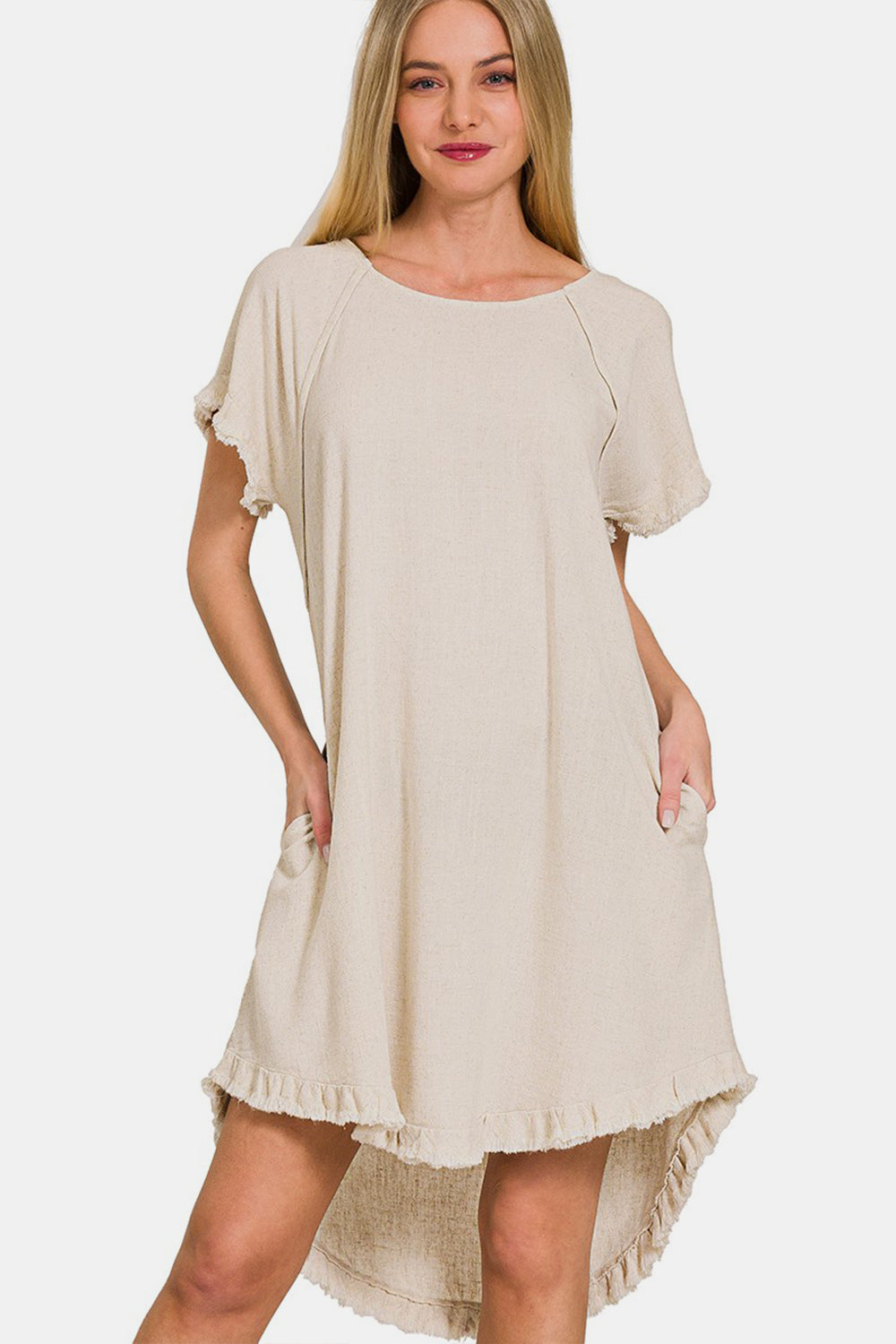 Boho Fringe High-Low Dress