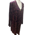 Mirasol XL Polyester Blend Velour Glitter Paisley Long Sleeve One Button Jacket