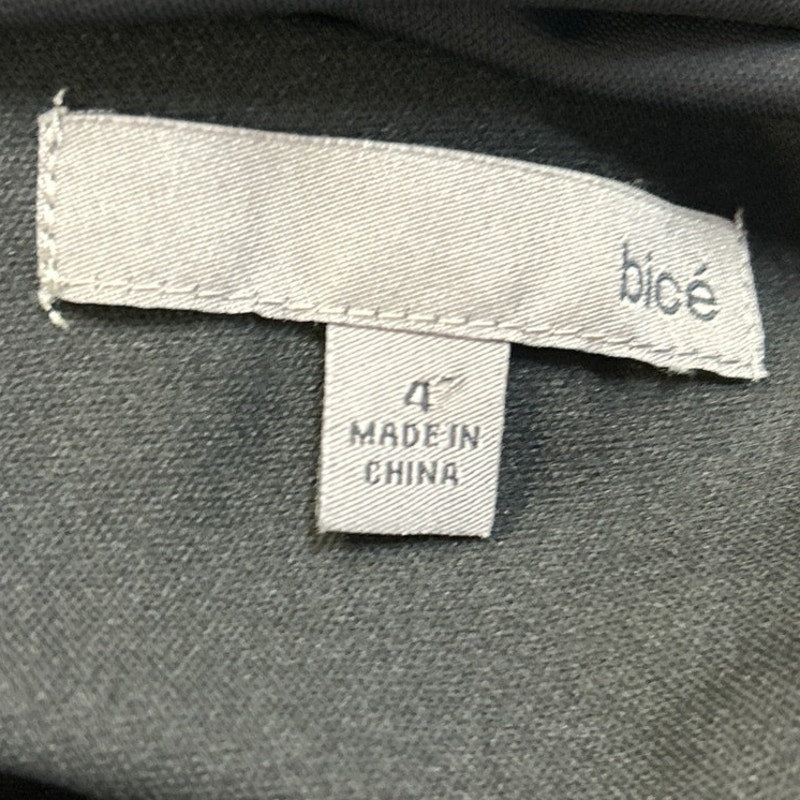 Bice Womens Size 4 Sheer Shoulder Sleeveless Side Zipper LBD Cocktail Dress
