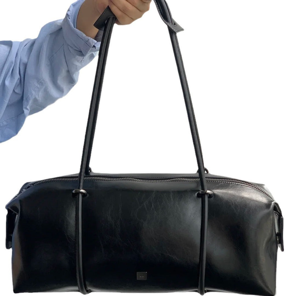 Women's Textured Boston Bag – Large Capacity PU Leather Structured Handbag | Sarah Express