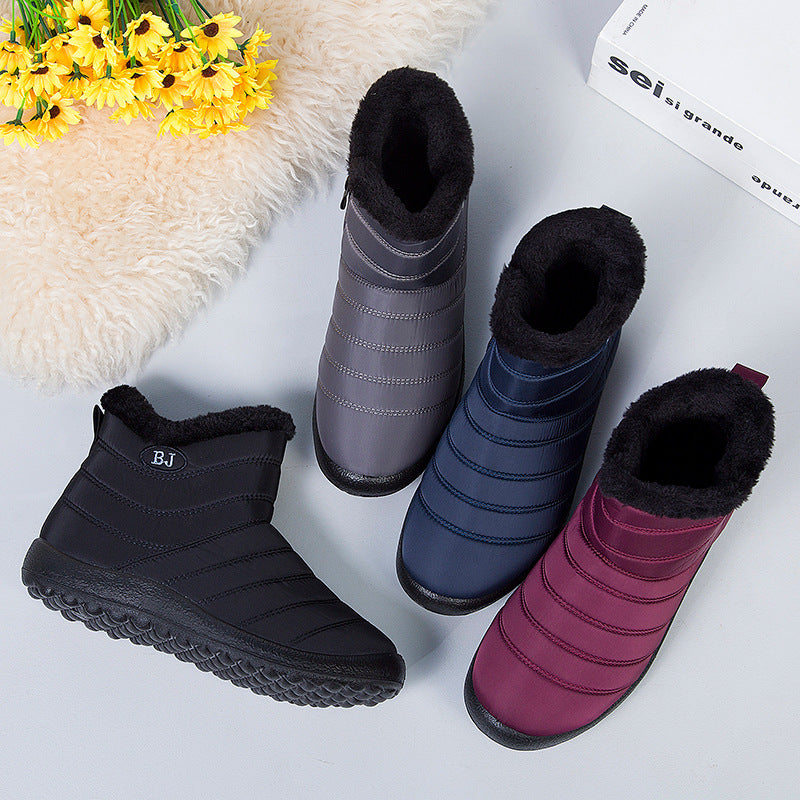 Women's Waterproof Mid-Calf Snow Boots | Wool-Lined Zip Winter Boots
