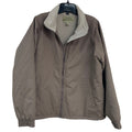 Cabelas Womens Medium Long Sleeve Brown Full Zip Outerwear Fleece Lined Jacket