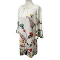 New York & Company XL Long Ruffled Sleeve Floral Vine Knee Length Sheath Dress