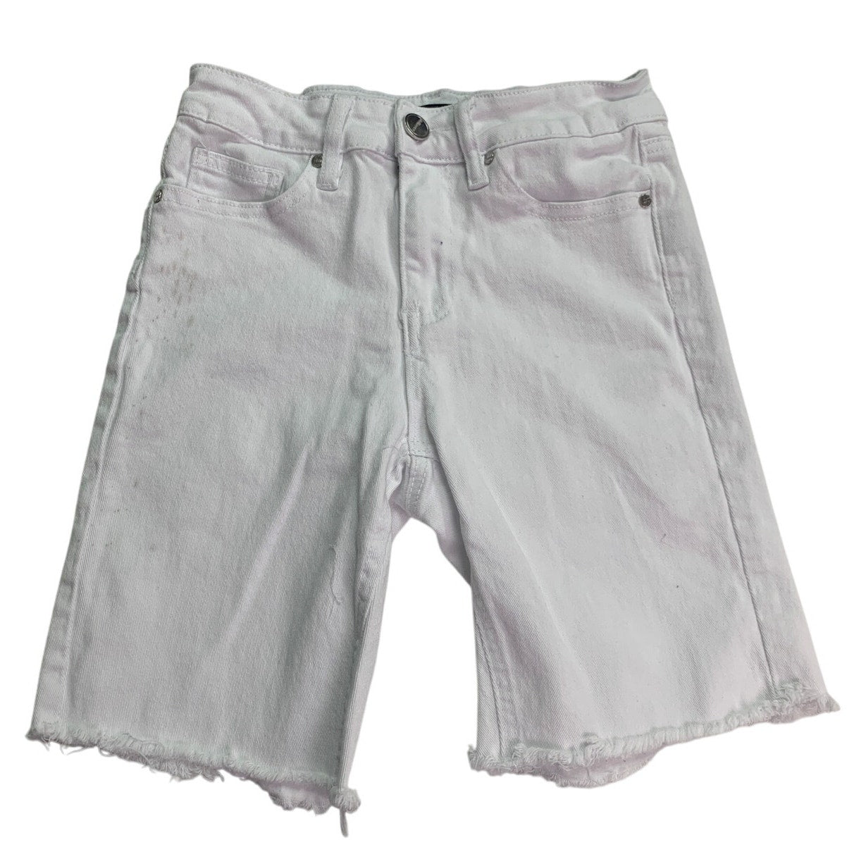 Dollhouse Juniors Size 3/4 White Cotton Blend Jorts Denim Jean Shorts w Flaw
