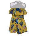 Flying Tomato Womens Large 100% Polyester Strapless Floral Back Zip Romper