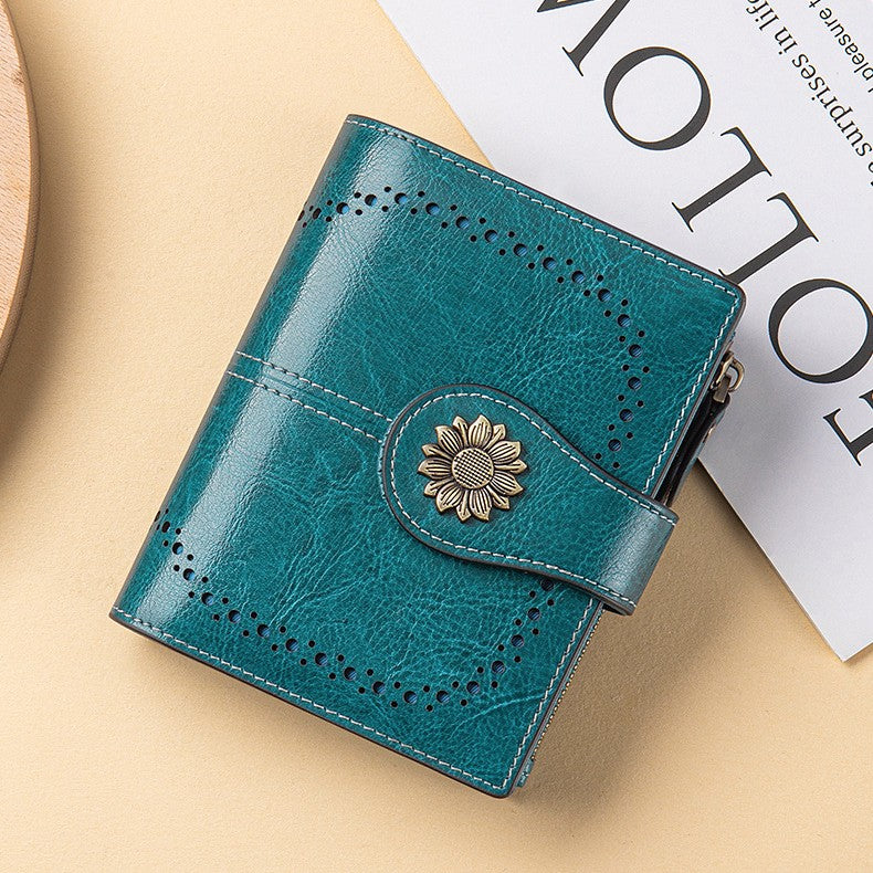 Anti-Theft RFID Blocking Leather Card Holder Wallet