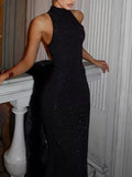 Sequin Sleeveless Maxi Dress