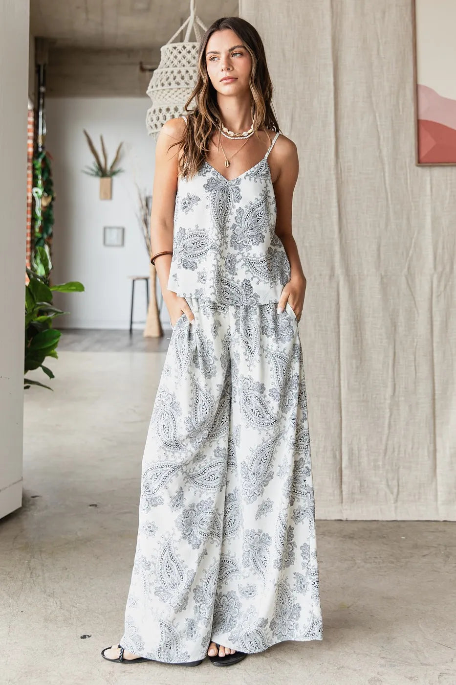 Mittoshop Paisley Print Cami and Pants Set