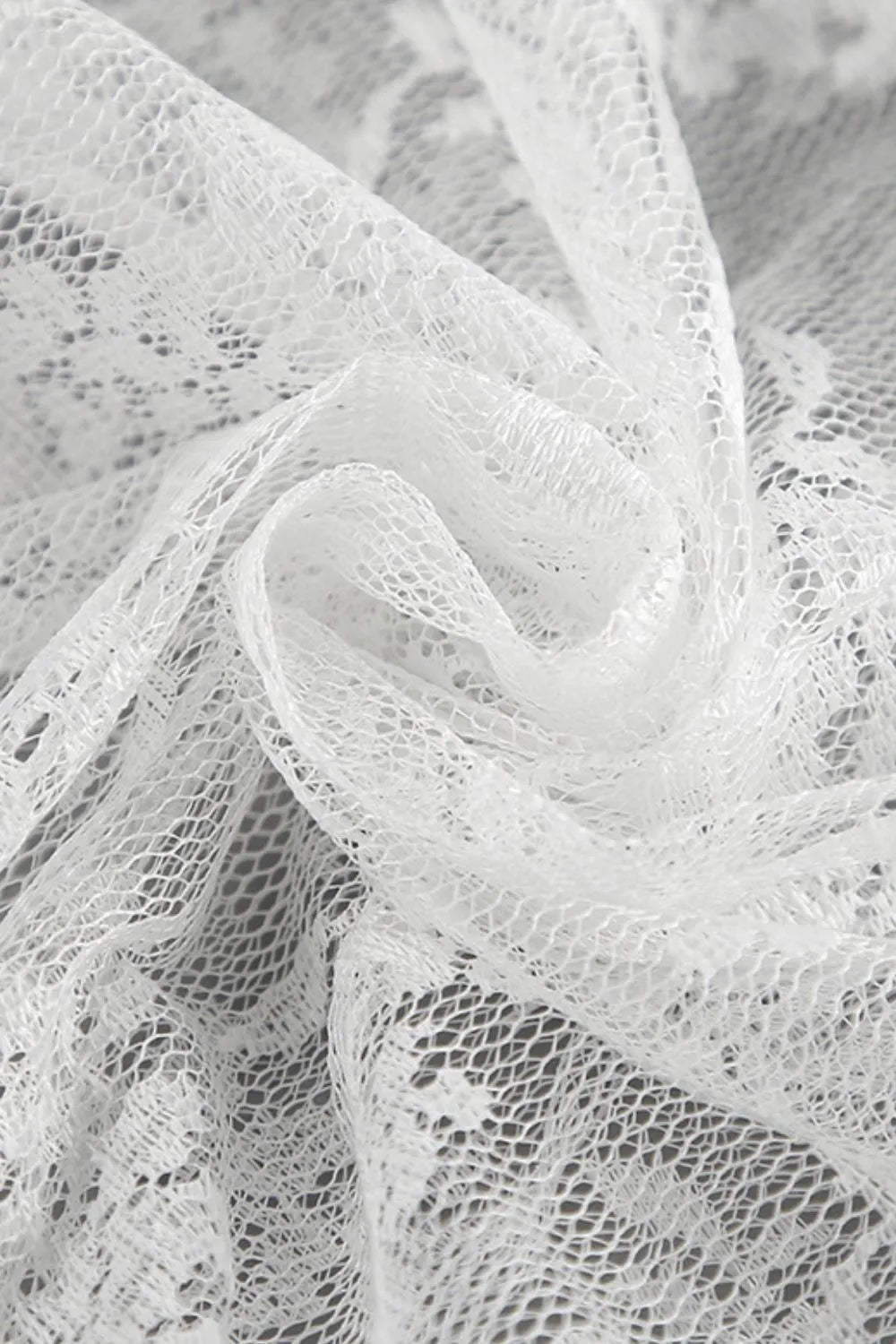 Lace Elastic Waist Maxi Skirt