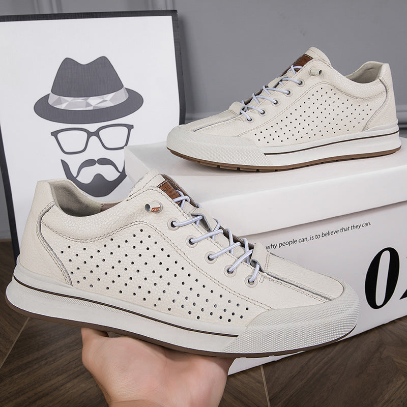 Men's Height Increasing Sneakers - Breathable Casual Elevator Shoes with 6cm Lift