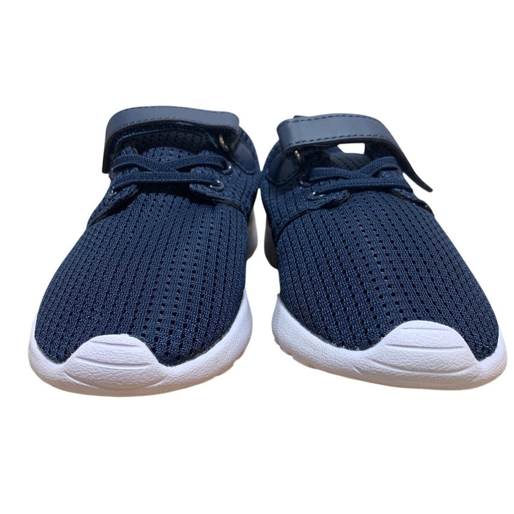 Runside Little Boys Size 12 Navy Sneakers Lace Up Hook Loop Fastener Shoes