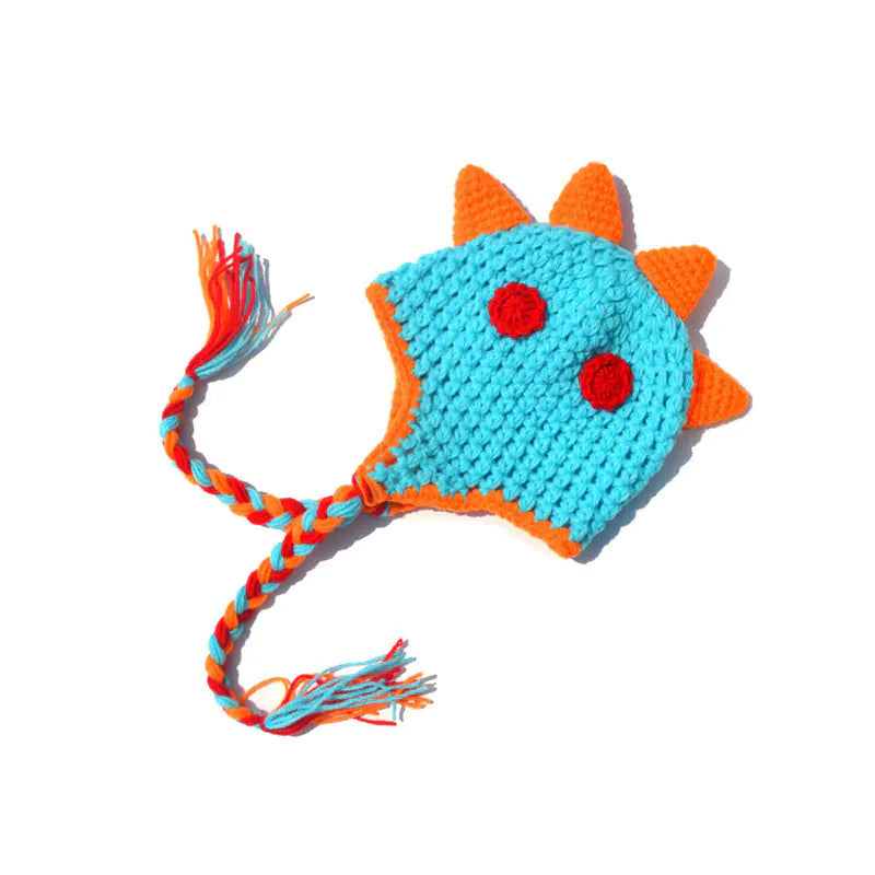 Knitted Dinosaur Photography Hat Set for New Borns