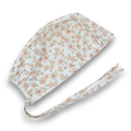 Flower Skull tie-back style surgical scrub cap for men by Paradise Caps.
