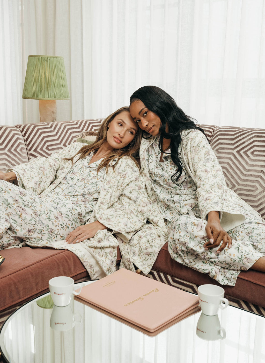 Women's Dahlia Bathrobe - Botanical Whisper
