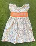 Jesus Loves Me Smocked Dress